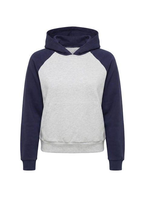 Trooper Contrast Hoodie Navy / Grey