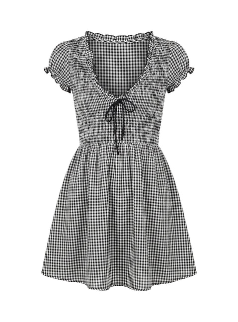 Wescott Gingham Playsuit Black / White