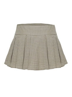 product Princess Polly Hariette Pleat Mini Skirt Brown Plaid Mini Skirts 