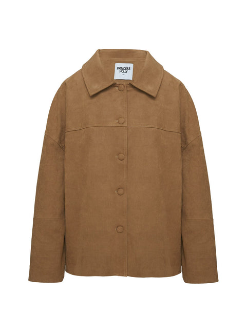 Huntsville Faux Suede Jacket Brown
