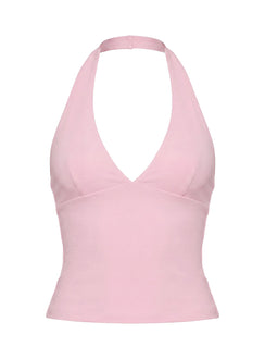 Habitual Active Longline Plunge Neck Tank Top Pink