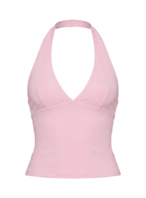 Habitual Active Longline Plunge Neck Tank Top Pink