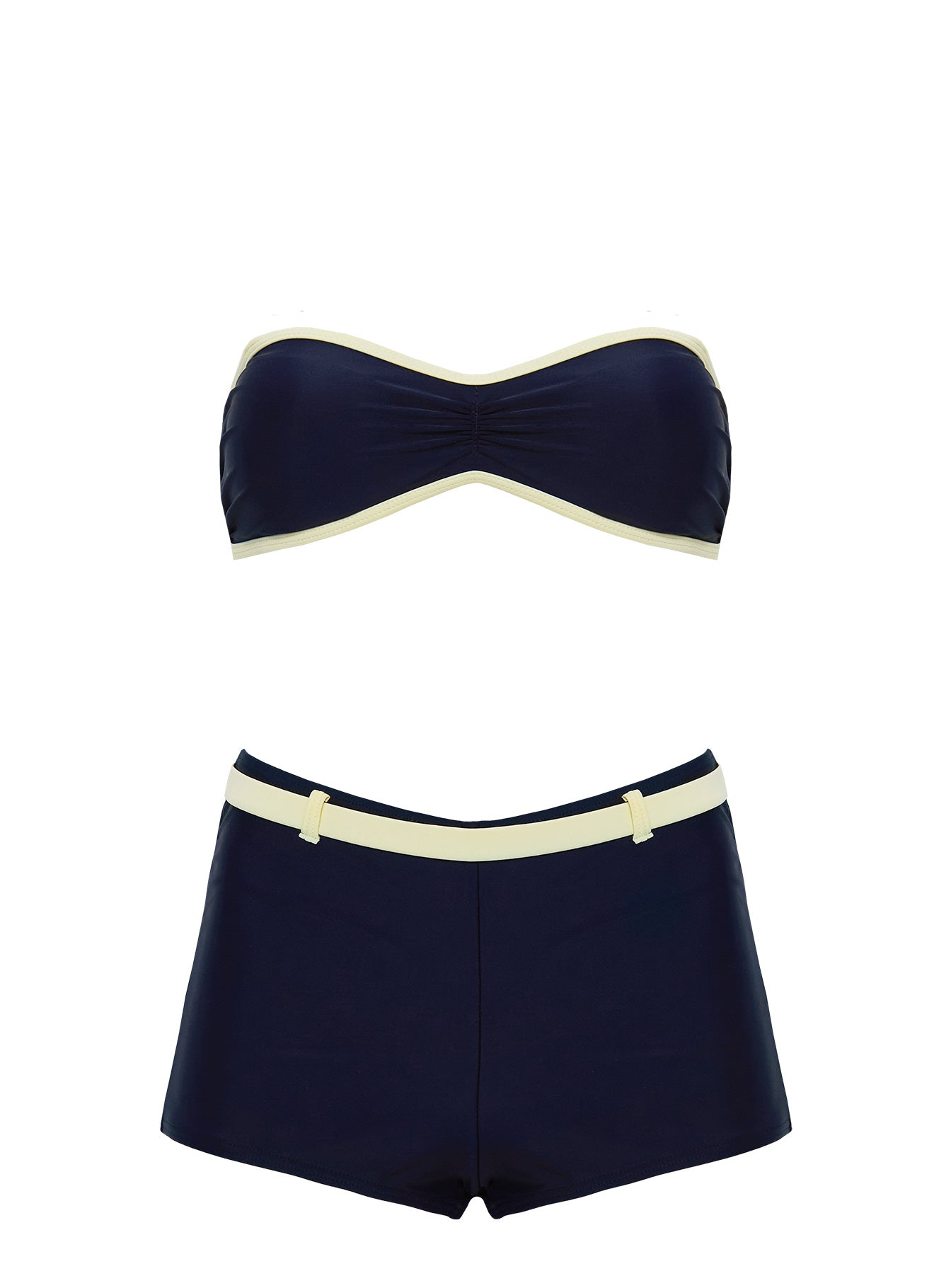Heida Micro Swim Shorts Navy / Yellow