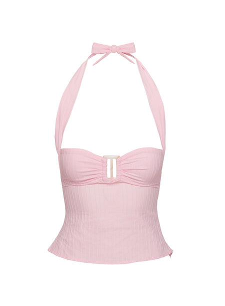 Collective Tops - Isabetta Halter Top Pink featured image