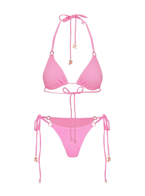 Ivette Triangle Bikini Top Pink
