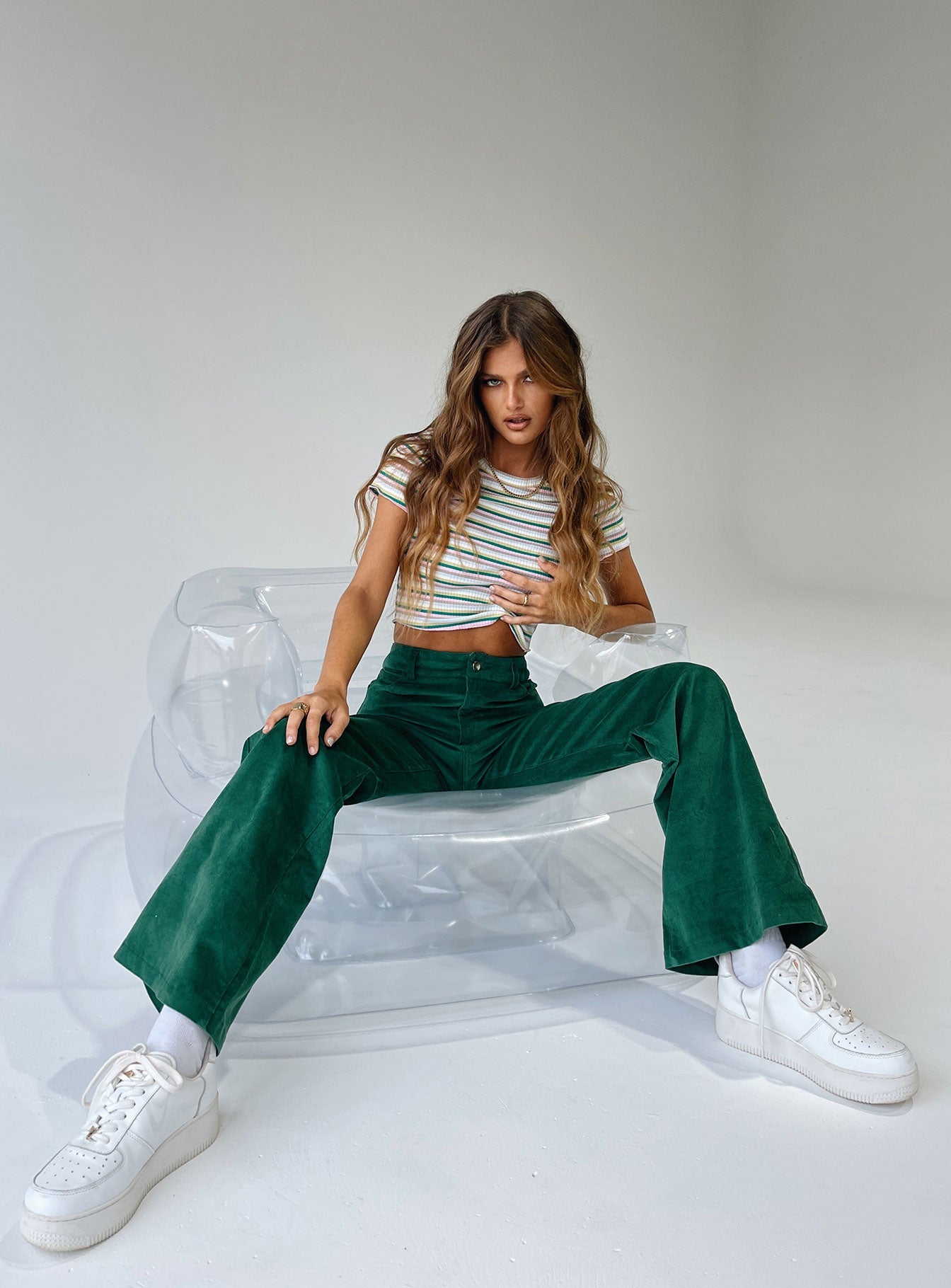 product Princess Polly High Waisted Pants  Nadia Pants Green