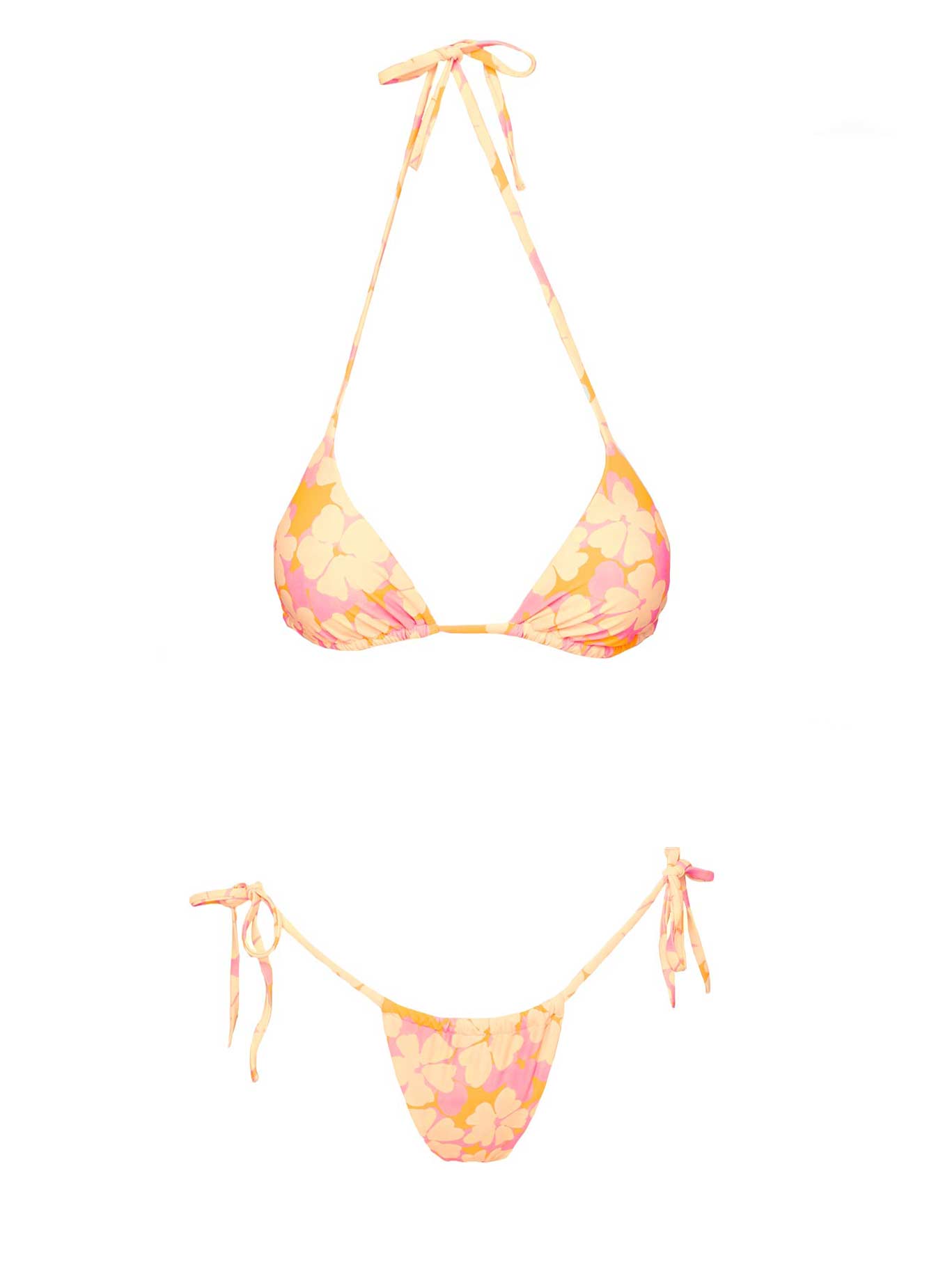 Jenner Tie Side Ruched Bikini Bottom Multi Floral