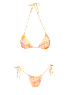 Jenner Tie Side Ruched Bikini Bottom Multi Floral
