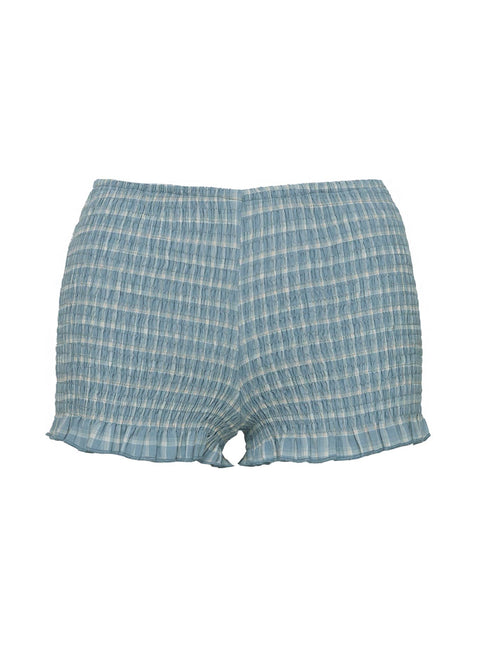 product Princess Polly Jukebox Shirred Micro Shorts Blue Low Rise Shorts 