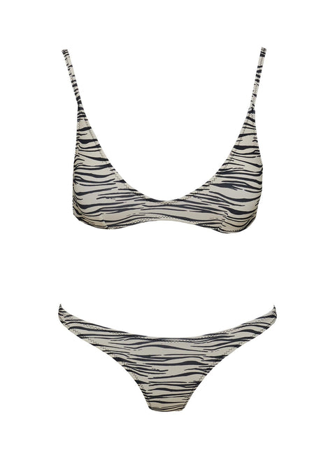 Zebra print bikini bottoms High cut leg, cheeky cut bottoms, thin sides