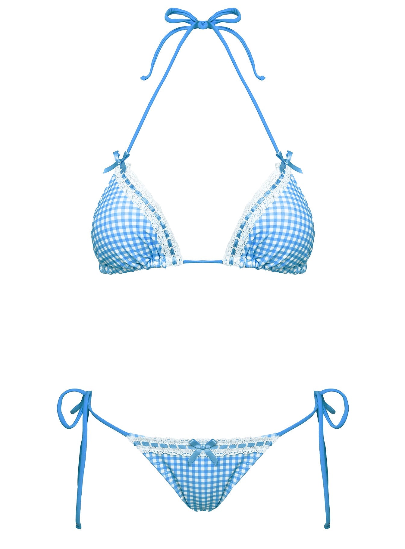 Crispy Bikini Bottoms Blue Gingham