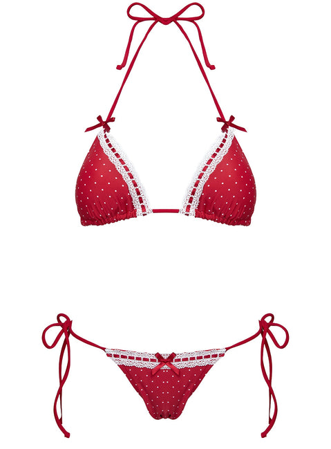 Crispy Bikini Bottoms Red Polka