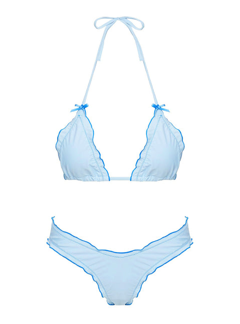 Kathrine Triangle Bikini Top Sky Blue