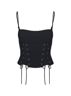 product Princess Polly Kiss And Tell Top Black Sleeveless Square Neck 