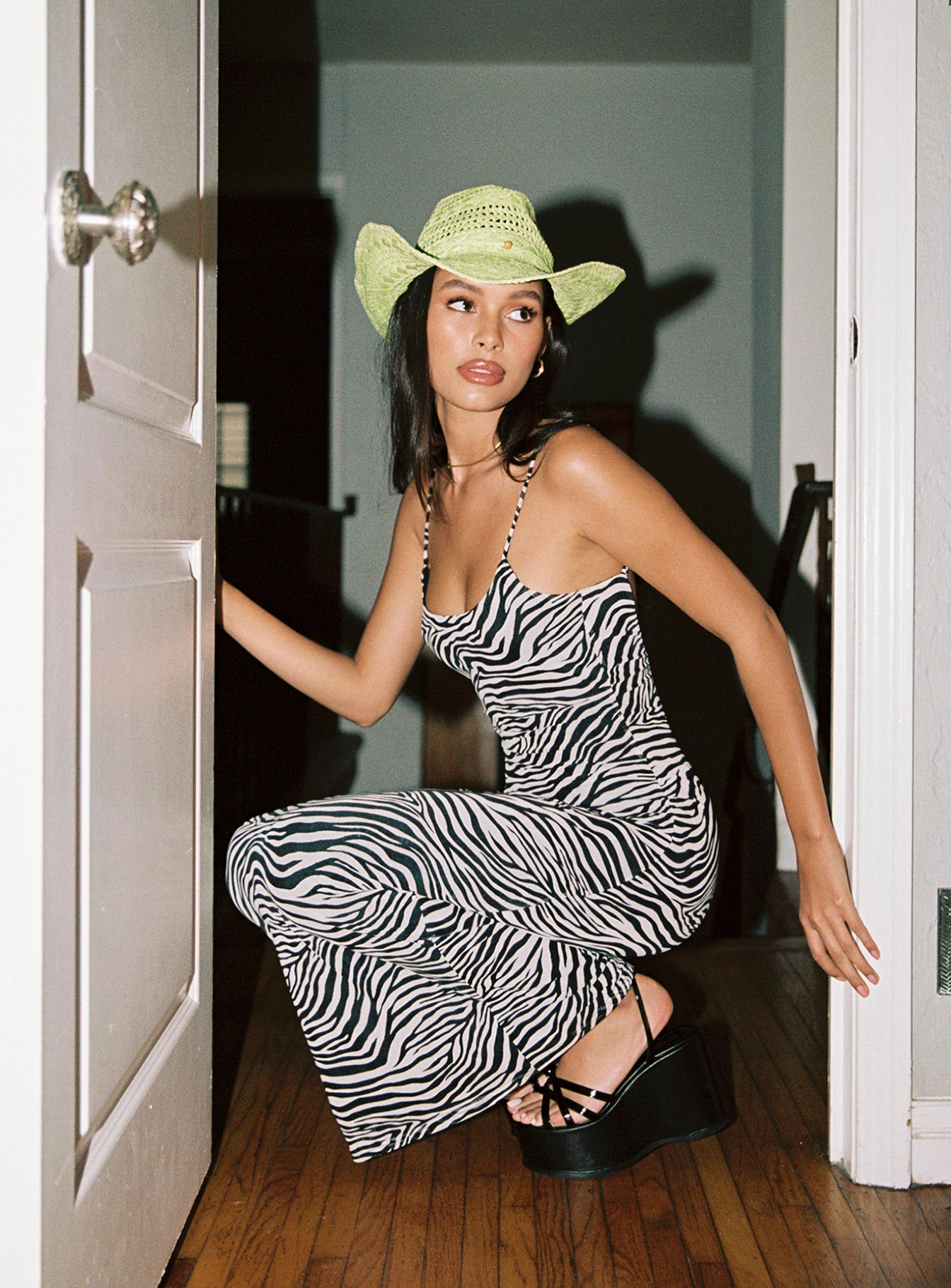 product Princess Polly Scoop Neck  Knox Maxi Dress Zebra