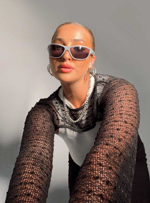 Kodie Bolero Sweater Black Princess Polly  Cropped 