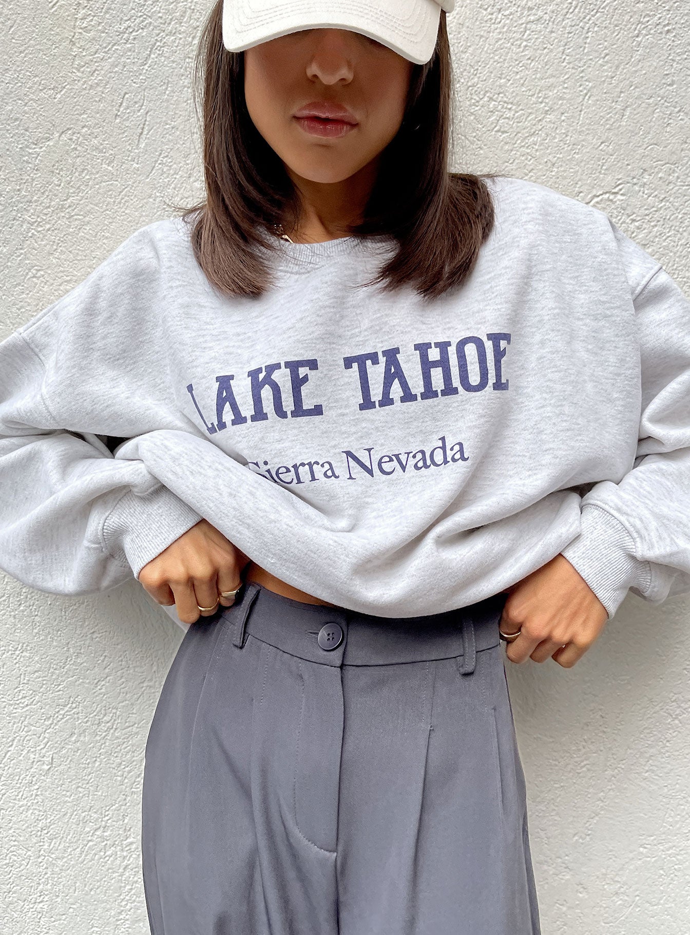 Lake Tahoe Crewneck Sweatshirt Grey Princess Polly  regular 
