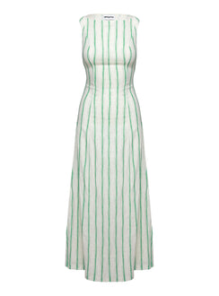 product Princess Polly Lewisa Maxi Dress Green Stripe Petite Scoop Neck 