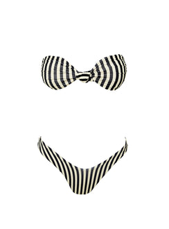 Loni Bandeau Bikini Top Multi Stripe