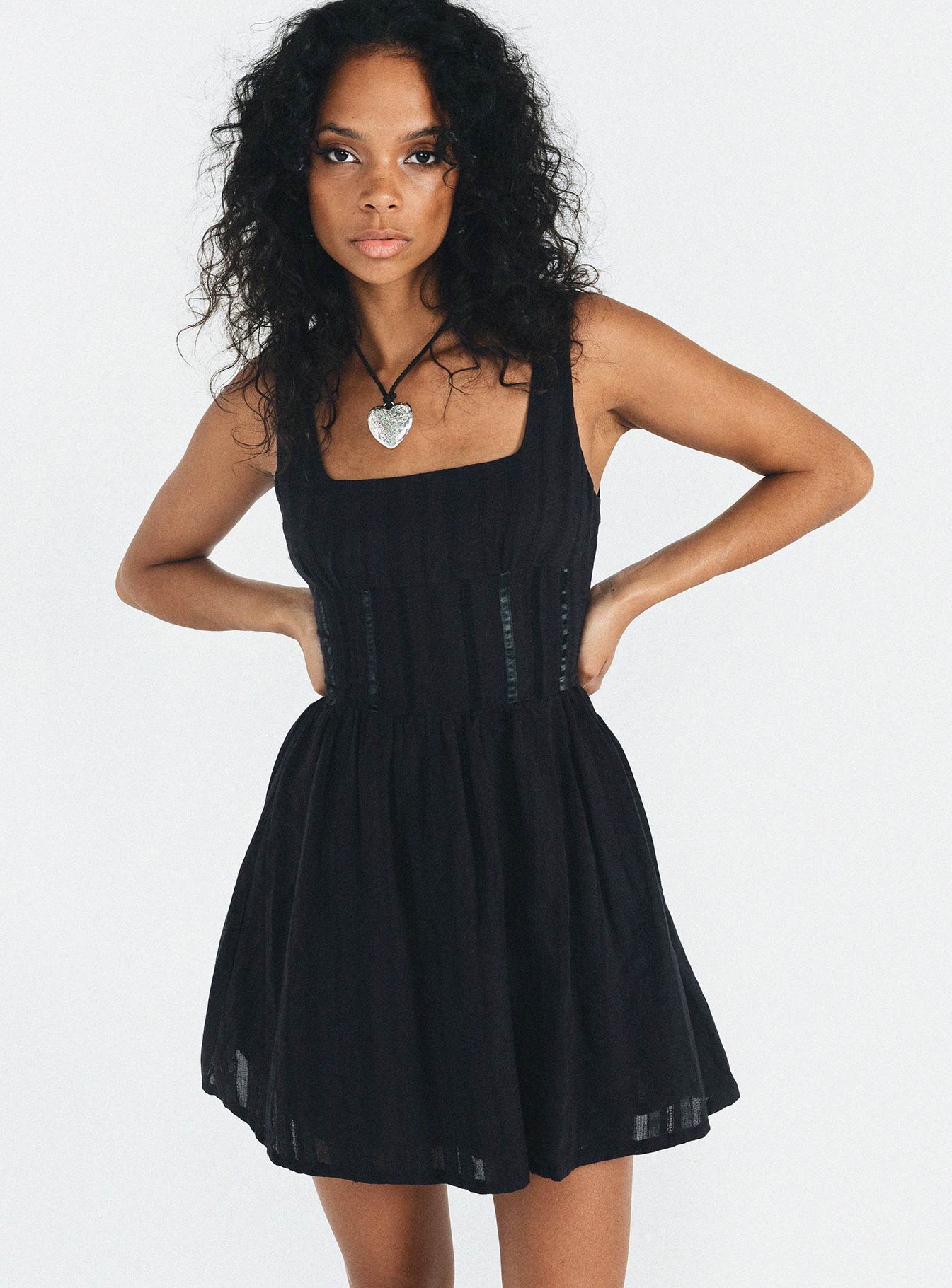 Lorinda Mini Dress Black | Princess Polly