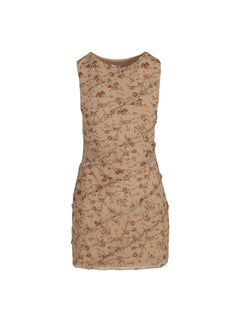 product Princess Polly High Neck  Lucano Mesh Mini Dress Brown