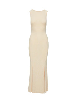 Luchia Reversible Maxi Dress Beige Curve