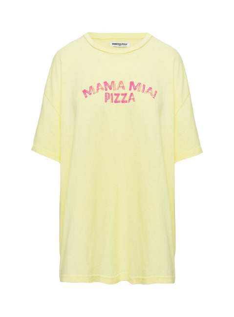 product Princess Polly Made With Love Graphic Top Pastel Yellow Half Sleeves Crew Neck 