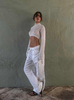 product Princess Polly Low Rise Pants  Miami Vice Swish Pant Ghost White