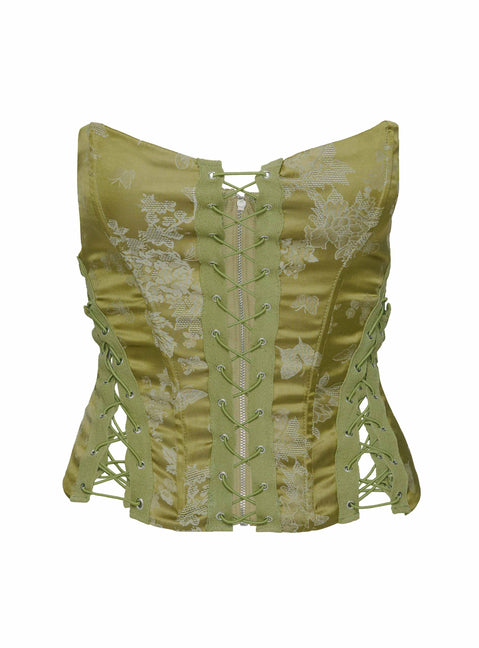 product Princess Polly Mochi Corset Top Green Sleeveless Sweetheart 