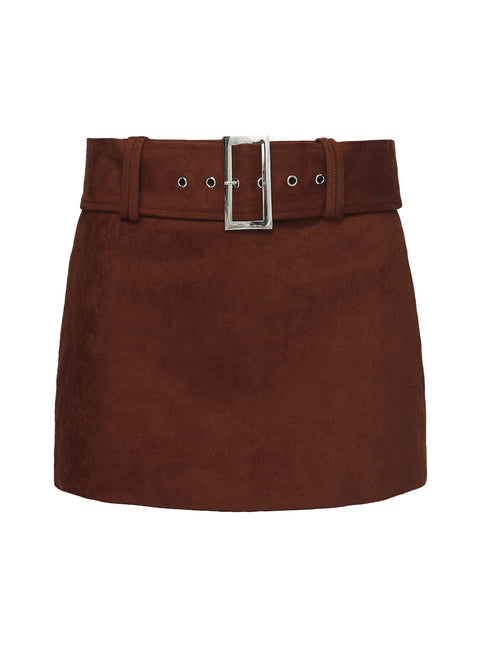 product Princess Polly Movita Belted Mini Skirt Brown 