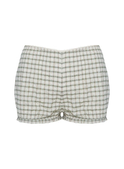 product Princess Polly Mousie Micro Shorts Cream Plaid Low Rise Shorts 