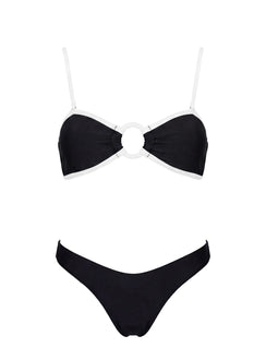 Gonzalez High Cut Bikini Bottoms Black