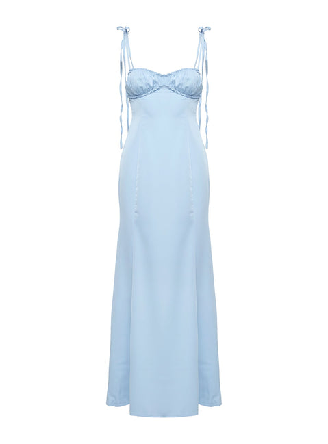 product Princess Polly Navagio Maxi Dress Blue Sweetheart Neckline 