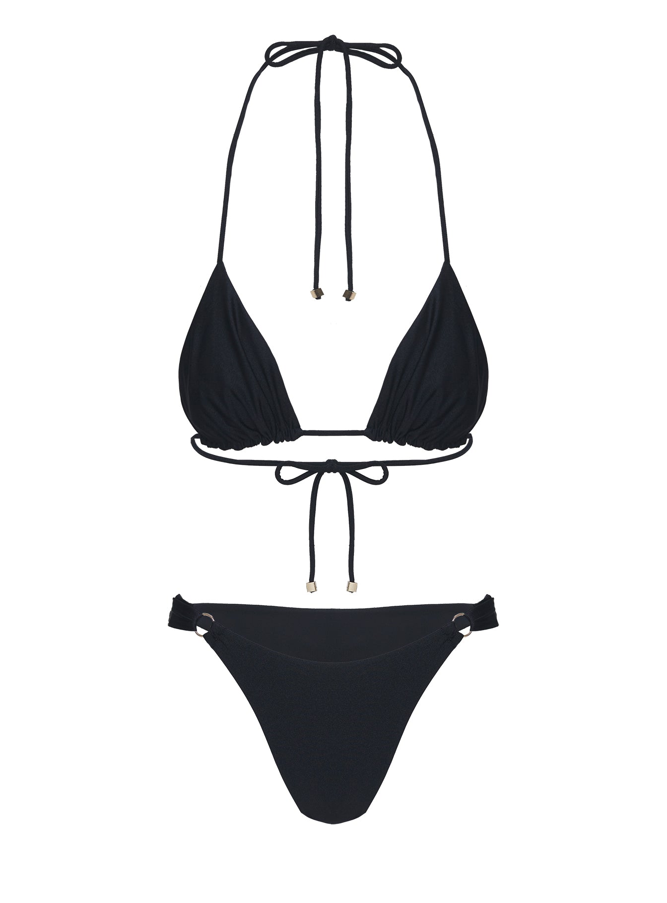 Kennedie Shine High Cut Ring Bikini Bottoms Black