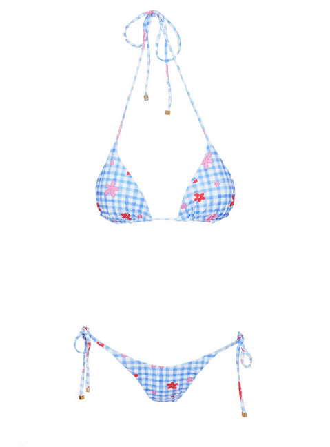 Nevaeh Triangle Bikini Top Gingham / Floral
