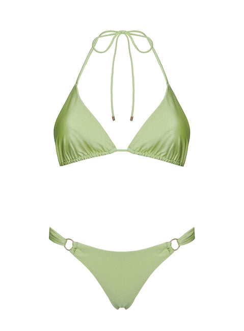 Kennedie Shine High Cut Ring Bikini Bottoms Kiwi