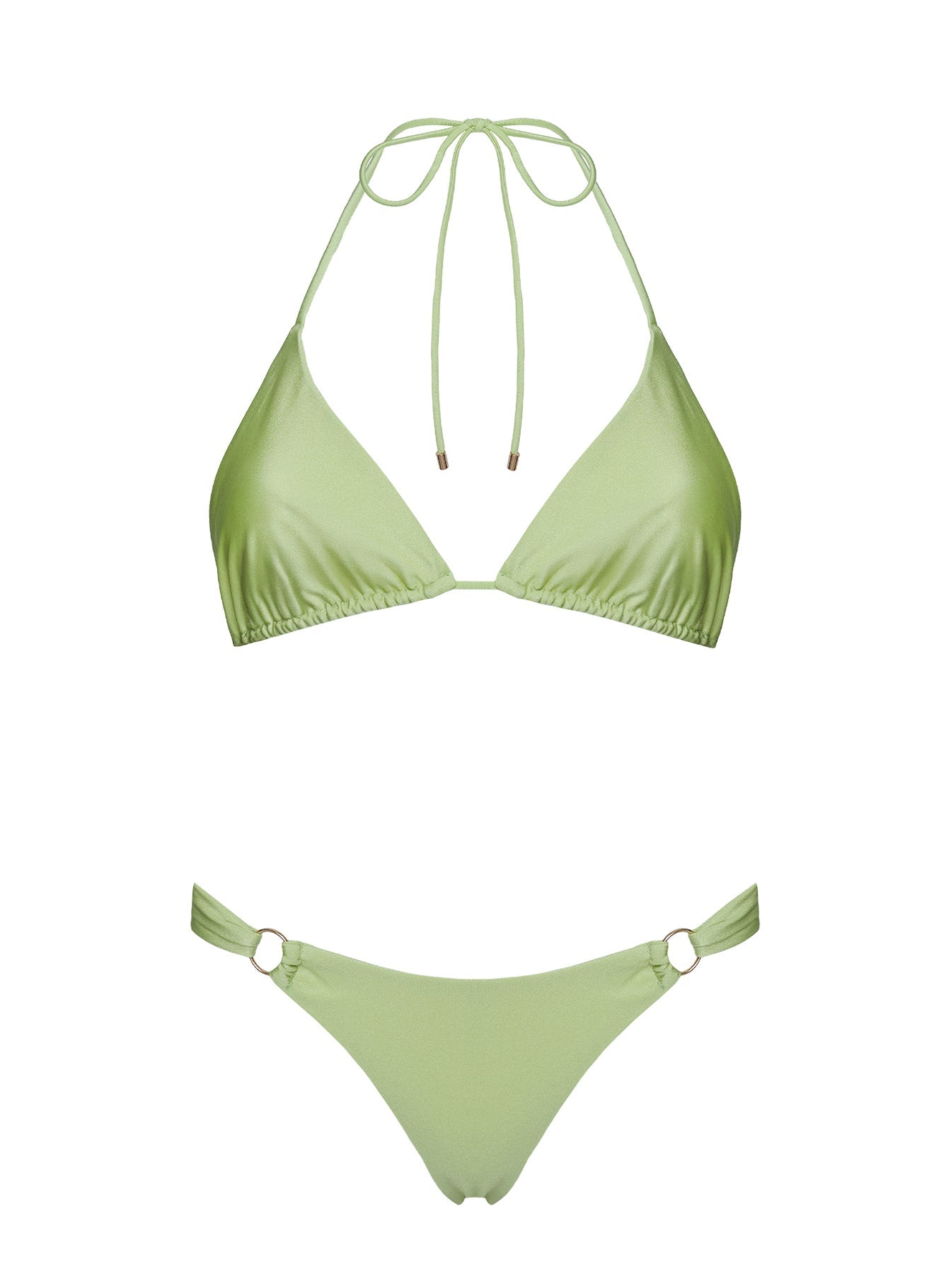 Nevaeh Shine Triangle Bikini Top Kiwi