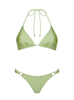 Nevaeh Shine Triangle Bikini Top Kiwi