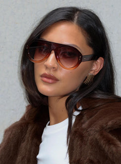 No Stylist Aviator Sunglasses Brown
