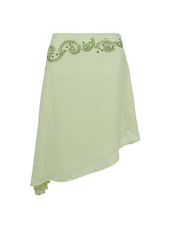Pappilion Asymmetrical Midi Skirt Sage Petite Skirts 