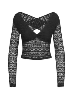 product Princess Polly Petaluma Off Shoulder Long Sleeve Top Black Full Sleeves V-Neck 