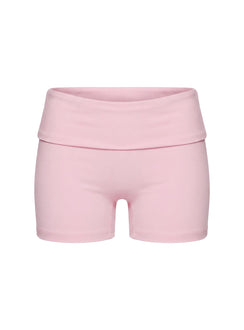 Peak Foldover Micro Shorts Pink
