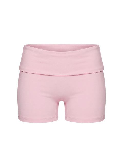 Peak Foldover Micro Shorts Pink