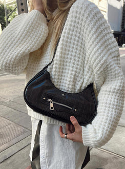 Peta & Jain Moto Black Croc