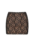 Romani Lace Mini Skirt Black