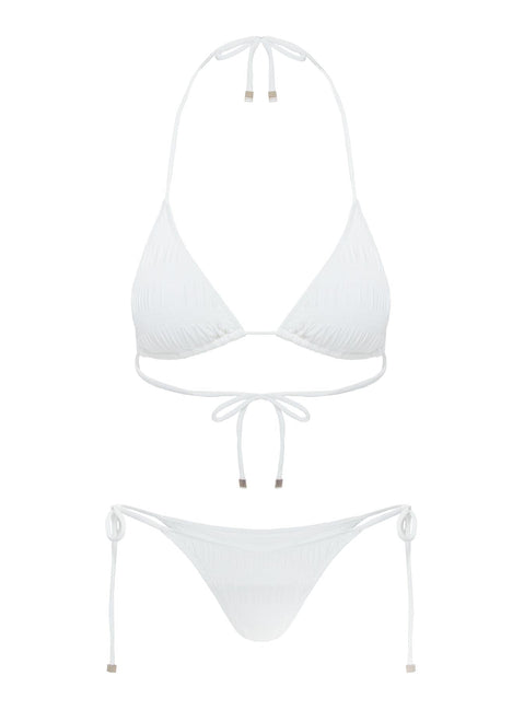 Rymona Tie Side Bikini Bottoms White