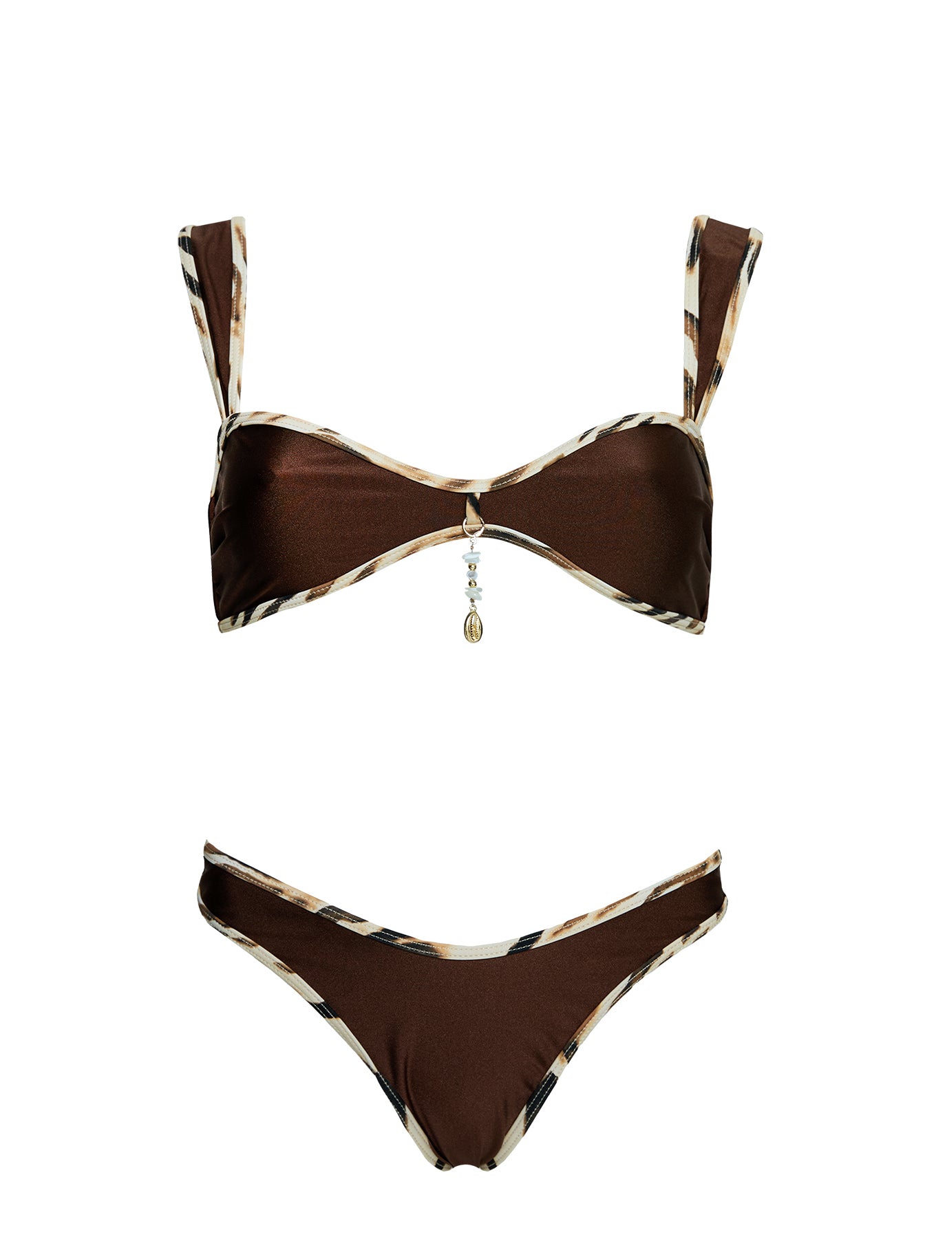 Romola Cheeky Bikini Bottom Brown Multi