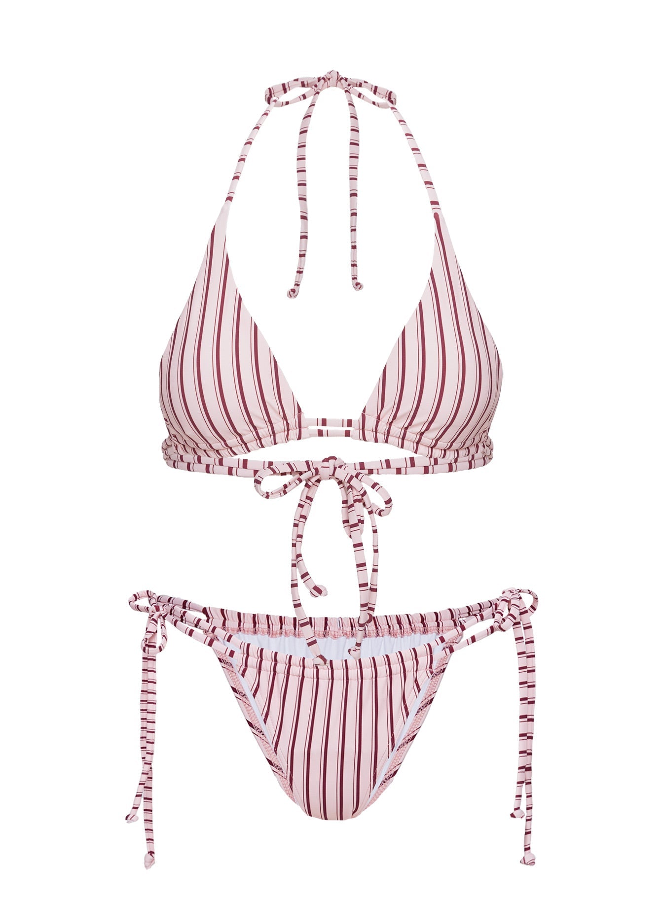 Seahaven Traingle Bikini Top Pink Stripe