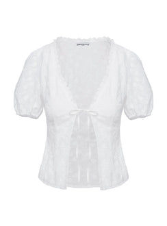 product Princess Polly Sez Top White Short Sleeves Plunger 