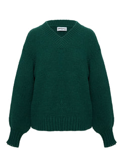 back view of model wearing Princess Polly Soloman Sweater Green Long 